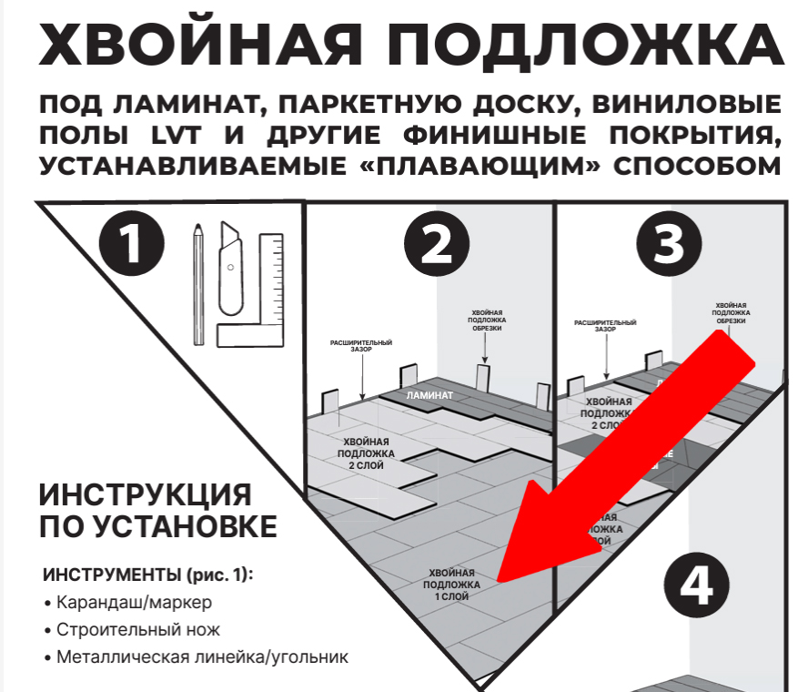 нарушение в иснтрукции укладки подложки